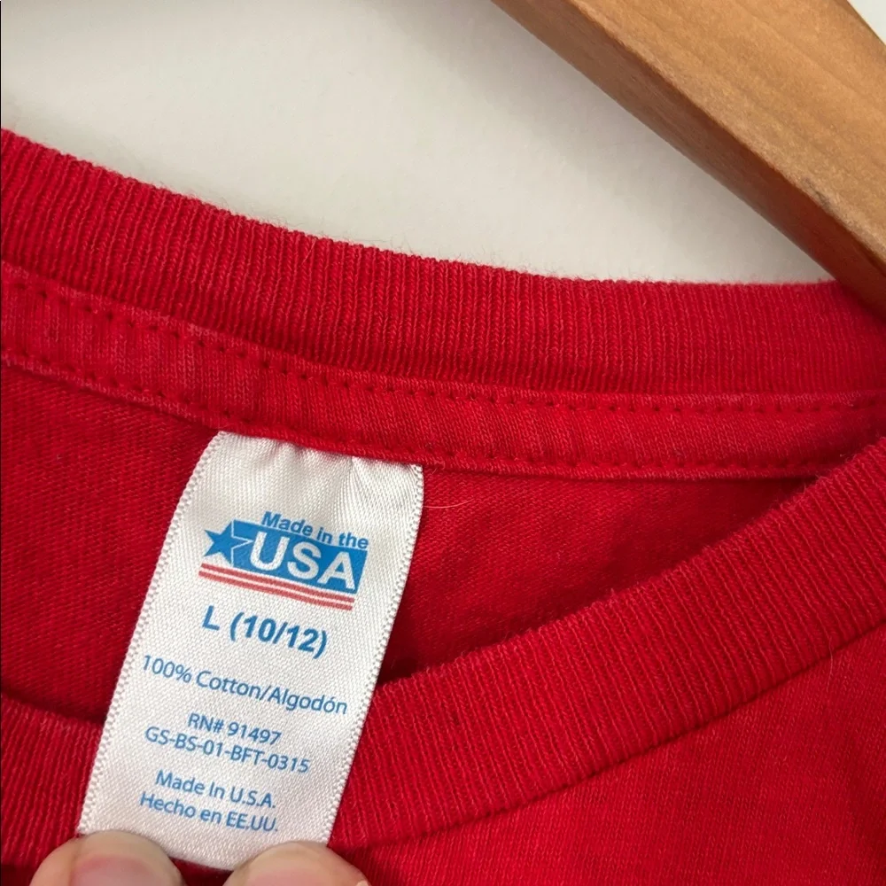 Made In America 2015 Patriotic Tee Shirt Sz L (10-12)